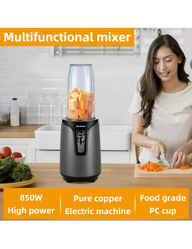 Batidora Personal Panana 850W con Tazas Portátiles 600ml