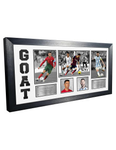 Montaje Fotográfico Cristiano Ronaldo y Lionel Messi - Marco 55x30cm