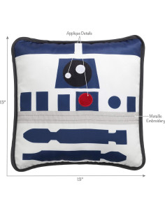 Almohada Decorativa R2D2 Star Wars Lambs & Ivy 33x33 cm 2