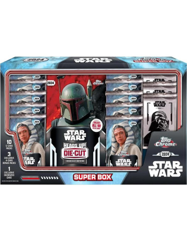 Topps 2024 Star Wars Super Box - 10 Paquetes + 3 Bonos
