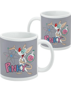 Taza de Cerámica Pinky y el Cerebro 11oz (311ml) Blanca 2