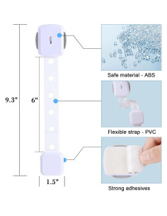 Cerraduras de Gabinete Fursafe&Q para Seguridad Infantil - Paquete de 6 2