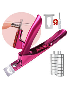 Cortauñas Premium GA&EN Rojo Violeta con Imanes Ajustables