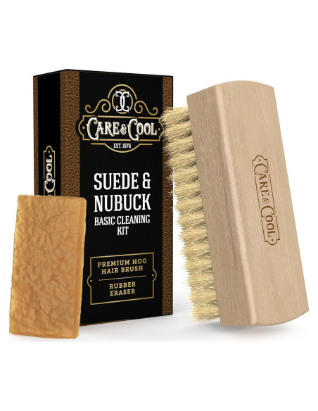 Cepillo Premium de Cerda de Jabalí Care & Cool para Suede 10.9cm Cepillo Premium de Cerda de Jabalí Care & Cool para Suede 10.9cm