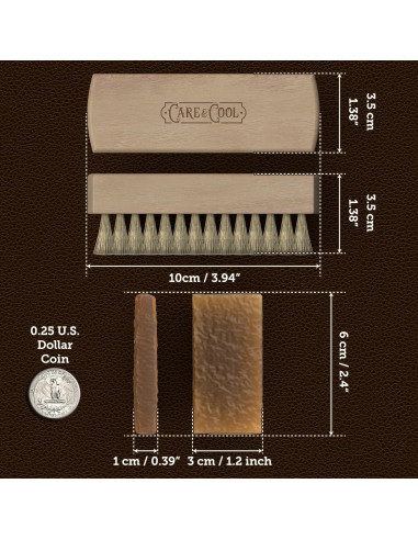 Cepillo Premium de Cerda de Jabalí Care & Cool para Suede 10.9cm