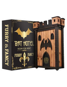 Casa de Murciélagos Furry & Fancy de Madera 2 Cámaras 80 Murciélagos