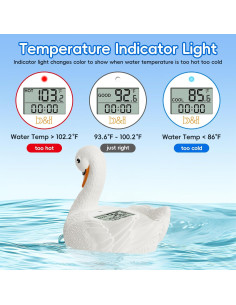 Termómetro de baño digital B&H cisne blanco para bebés 2