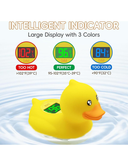 Termómetro de baño digital B&H pato recargable para bebés