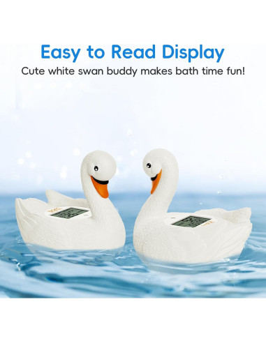 Termómetro de baño digital B&H cisne blanco para bebés