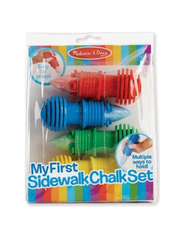 Juego de Tiza para Acera Melissa & Doug - 4 Palitos y Sujetadores