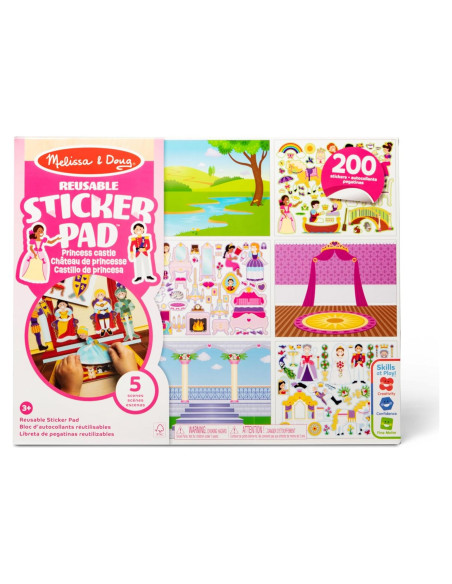Almohadilla de Calcomanías Reutilizables Melissa & Doug - Castillo de Princesa