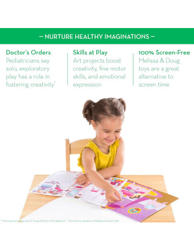 Almohadilla de Calcomanías Reutilizables Melissa & Doug - Castillo de Princesa