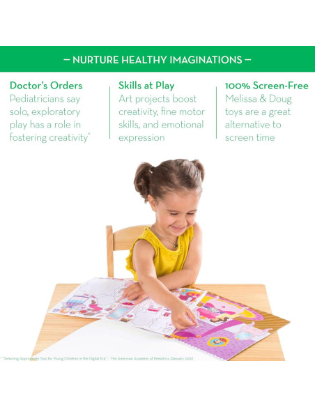 Almohadilla de Calcomanías Reutilizables Melissa & Doug - Castillo de Princesa