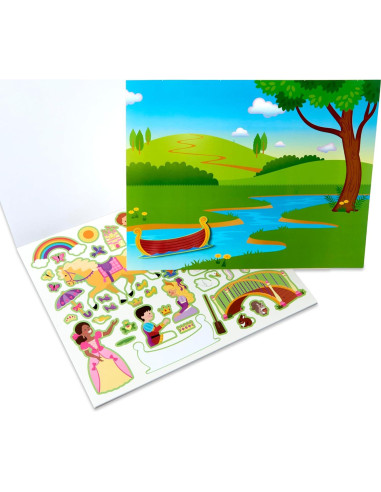 Almohadilla de Calcomanías Reutilizables Melissa & Doug - Castillo de Princesa