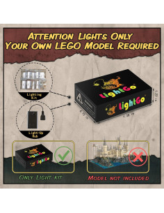 Kit de Iluminación LED LightGo para Lego Castillo de Hogwarts 2