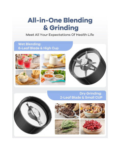 Licuadora Ganiza GB10 900W 15 en 1 Sin BPA Negra 2