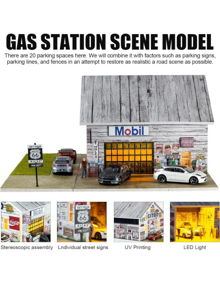 Estuche de exhibición 1/64 cxiiuui con luces LED y 5 espacios