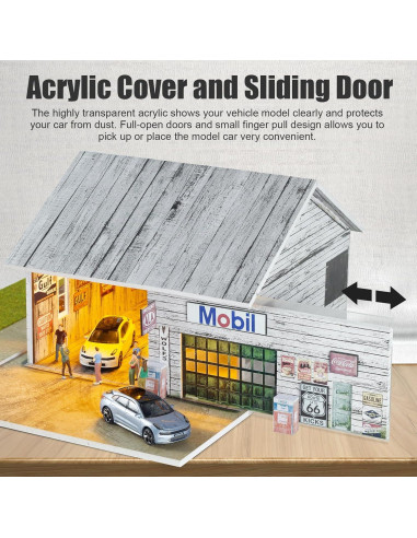 Estuche de exhibición 1/64 cxiiuui con luces LED y 5 espacios