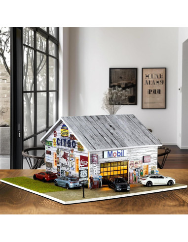 Estuche de exhibición 1/64 cxiiuui con luces LED y 5 espacios