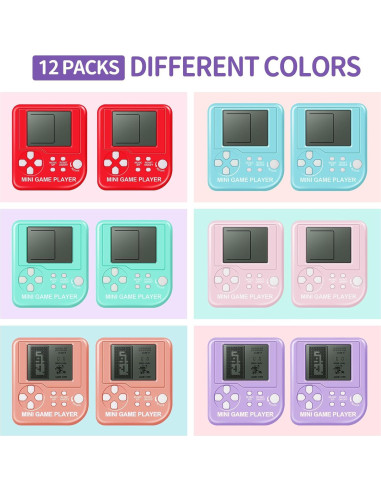12 Llaveros de Videojuegos Mini SSRMX para Fiesta de Cumpleaños