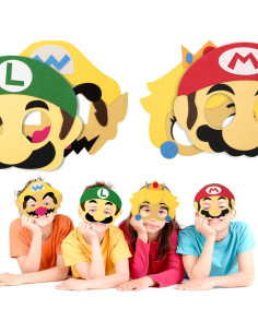 12 Máscaras de Fieltro para Niños Corpower - Fiesta y Cumpleaños 2