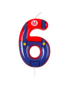 Velas de Cumpleaños Rojas y Azules WQINX - 6 Unidades