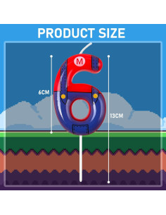 Velas de Cumpleaños Rojas y Azules WQINX - 6 Unidades 2