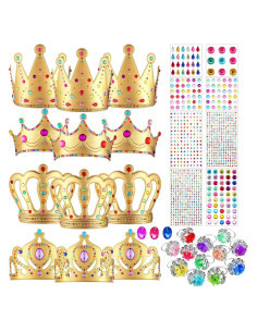 Set 12 Coronitas de Espuma Princesa + 928 Pegatinas + 12 Anillos