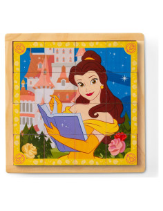 Cubo de Rompecabezas de Madera Melissa & Doug Princesas Disney 16 Bloques