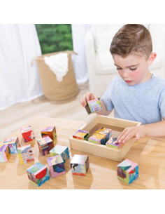 Cubo de Rompecabezas de Madera Melissa & Doug Princesas Disney 16 Bloques 2