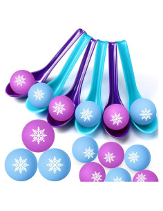 Juego de Fiesta Copo de Nieve Azul y Morado 48 Pcs JellyArch