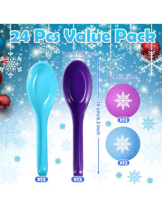 Juego de Fiesta Copo de Nieve Azul y Morado 48 Pcs JellyArch 2