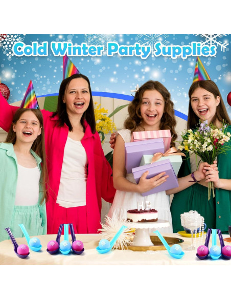 Juego de Fiesta Copo de Nieve Azul y Morado 48 Pcs JellyArch