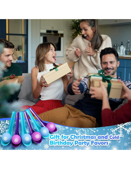 Juego de Fiesta Copo de Nieve Azul y Morado 48 Pcs JellyArch