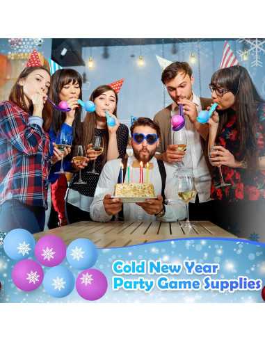 Juego de Fiesta Copo de Nieve Azul y Morado 48 Pcs JellyArch