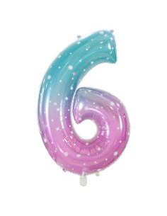 Globo de Números 6 de Aluminio 101.6 cm - Gifloon
