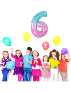 Globo de Números 6 de Aluminio 101.6 cm - Gifloon 2