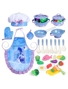 Juego de Cocina Magic4U para Niños 28 Piezas Chef Infantil