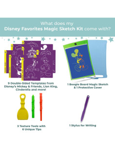 Tableta de Escritura Sin Papel Boogie Board Magic Sketch Disney 2