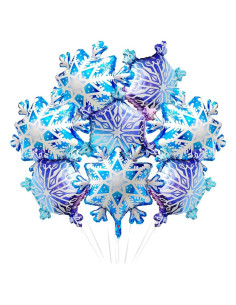 Globos de Copo de Nieve 3D Hokilands - Paquete de 8 Decoración de Fiesta