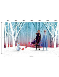 Mural de Papel Tapiz Roommates RMK11415M Bosque Congelado 3.2x1.8m 2