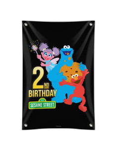 Banner de Cumpleaños Plaza Sésamo 84cm x 56cm - Graphics & More
