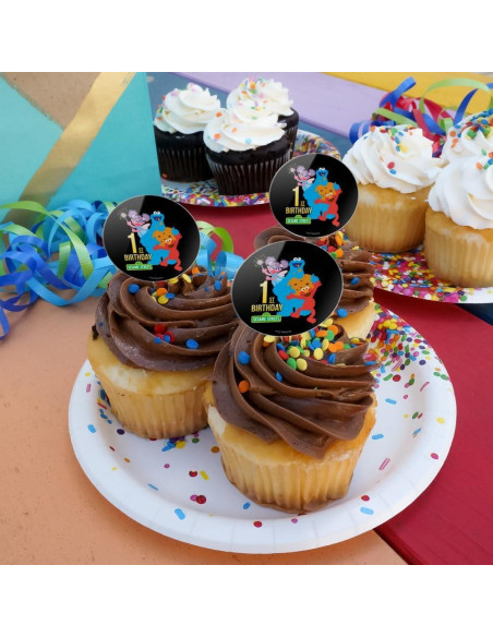Decoraciones para Cupcakes Sesame Street - Juego de 6 Toppers
