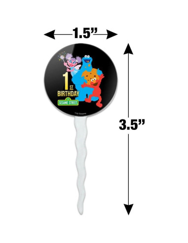 Decoraciones para Cupcakes Sesame Street - Juego de 6 Toppers
