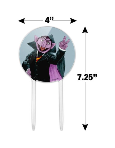 Adorno de Pastel Acrílico Vintage Conde Von Count 18.42 cm