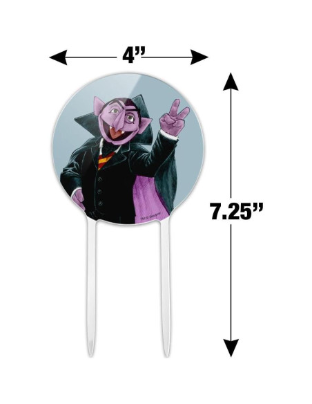 Adorno de Pastel Acrílico Vintage Conde Von Count 18.42 cm