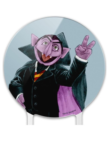 Adorno de Pastel Acrílico Vintage Conde Von Count 18.42 cm