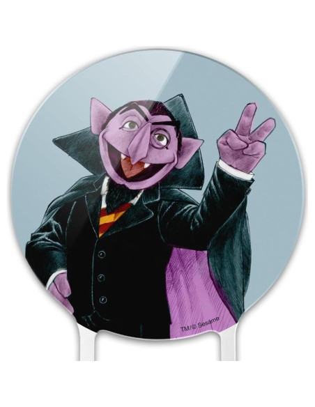 Adorno de Pastel Acrílico Vintage Conde Von Count 18.42 cm