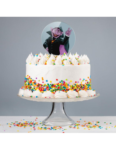 Adorno de Pastel Acrílico Vintage Conde Von Count 18.42 cm