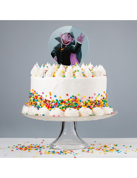 Adorno de Pastel Acrílico Vintage Conde Von Count 18.42 cm